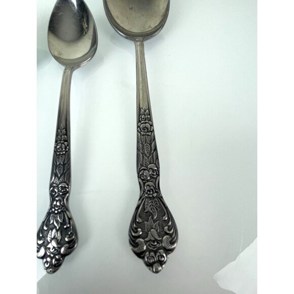 Set of 4 + 1 Serving Versailles Stainless Steel MSI Made in Japan Spoons 6.5" - Picture 6 of 11